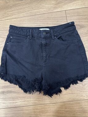 GUESS Black Frayed Hem Women's Denim Shorts